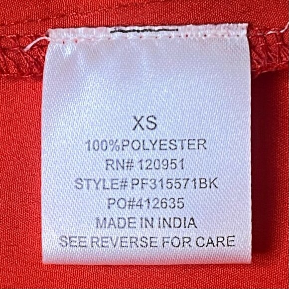 Pink Rose Women's Red Long Sleeve Blouse Size XS - Picture 9 of 10